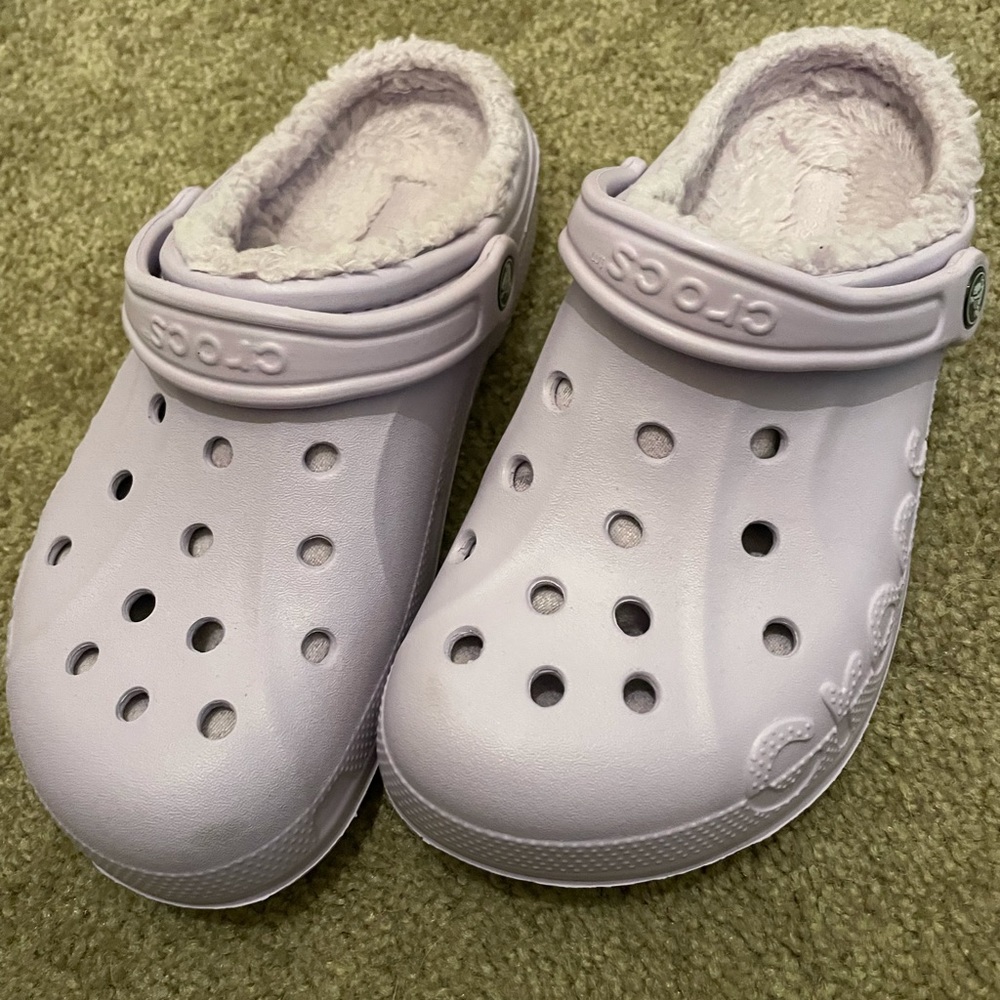 Lavender Crocs Baya Lined Clog | Fuzzy Slippers